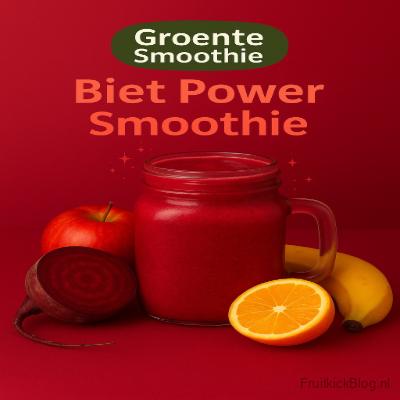 Biet Power Smoothie 2 Krachtige Biet Power Smoothie met rode biet, appel en wortel, vol antioxidanten