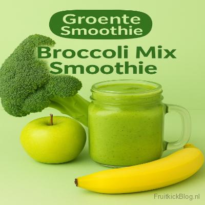 Broccoli Mix Smoothie 3 Groene Broccoli Mix Smoothie met broccoli, banaan en appel voor een frisse smaak