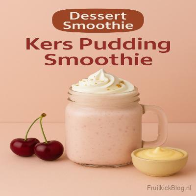 Kers Pudding Smoothie 7 Dessert smoothie Kers Pudding met kersen, romige yoghurt en een vleugje vanille