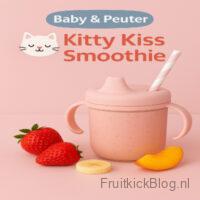 Kitty kiss Smoothie 3 Zachte Kitty Kiss Smoothie van aardbei en rood fruit, ideaal voor baby’s en jonge kinderen.