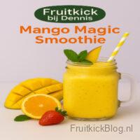 Mango Magic Smoothie 7 Mango smoothie met aardbei , sinaasappel en mango