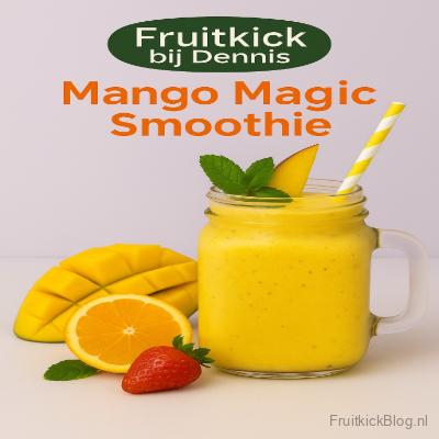 Mango Magic Smoothie 3 Mango smoothie met aardbei , sinaasappel en mango