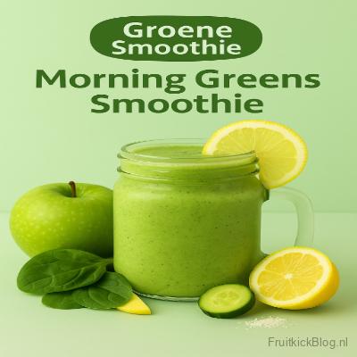 Morning Greens Smoothie 4 Morning Greens Smoothie , een smoothie in een glas en perfect voor de ochtend