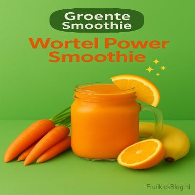 Wortel Power Smoothie 4 Energieke Wortel Power Smoothie met wortel, sinaasappel en een vleugje gember