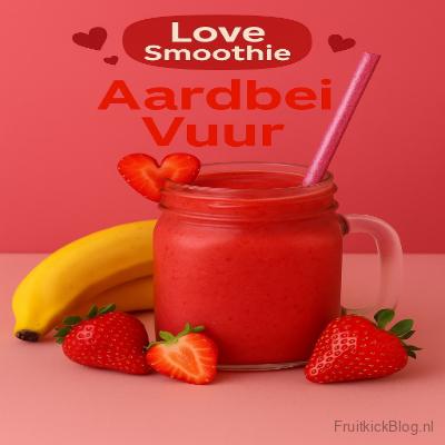 Aardbei Vuur Smoothie 5 Love smoothie Aardbei Vuur met aardbei, framboos en een vleugje passievrucht.