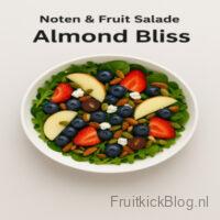 Almond Bliss - Noten & Zaden Salade 2 Almond Bliss salade met amandelen en tropisch fruit – voedzame noten en zaden salade.