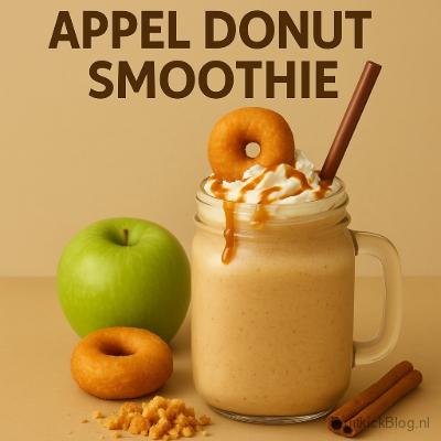 Appel Donut Smoothie 4 Appel Donut Smoothie – zoete dessert smoothie met appel en donut smaak