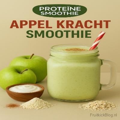 Appel Kracht Smoothie 2 Appel Kracht Smoothie – eiwitrijke smoothie met appel, perfect voor extra energie en kracht.