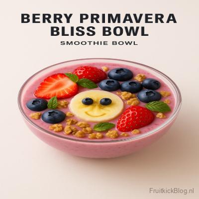 Berry Primavera Bliss Bowl - Smoothie Bowl 4 Berry Primavera Bliss Bowl met gemixte bessen – gezonde smoothie bowl