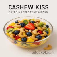 Cashew Kiss Fruitsalade 6 Verse fruitsalade met mango, blauwe bessen en cashewnoten – gezond en voedzaam recept