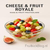 Cheese & Fruit Royale β Kaas & Fruitsalade 5 Cheese & Fruit Royale salade met luxe kaassoorten en vers fruit β royale gezonde salade