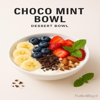 Choco Mint Bowl 2 Frisse Choco Mint Bowl met pure chocolade en munt – gezond en verfrissend recept