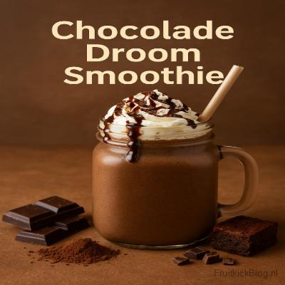 Chocolade Droom Smoothie - FruitkickBlog 4 Chocolate Dream Smoothie – romige dessert smoothie met pure chocolade