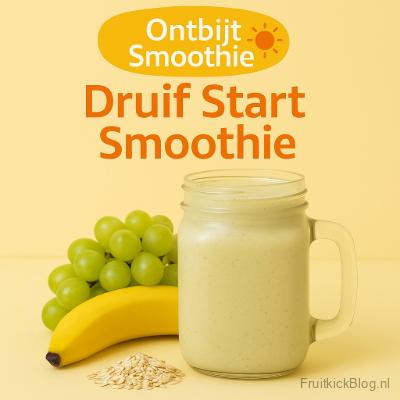 Druif Start Smoothie 2 Krachtige smoothie met druiven, rijk aan natuurlijke suikers en energie