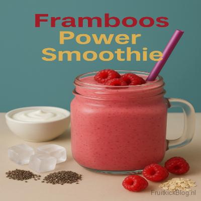 Framboos Power Smoothie 6 Framboos Power Smoothie – gezonde smoothie met frambozen en extra proteïne voor energie