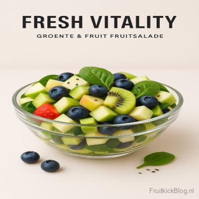 Fresh Vitality – Groente & Fruit Fruitsalade 5 FruitkickBlog.nl: Fresh Vitality fruitsalade met groente, fruit en superfoods – frisse gezonde fruitsalade.