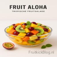 Fruit Aloha Salade 5 Fruit Aloha bowl met ananas, mango en tropisch fruit – verfrissend en gezond recept.