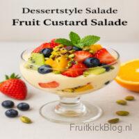 Fruit Custard Salade 6 Fruit Custard salade met romige custard en fruit – dessertstyle fruitsalade