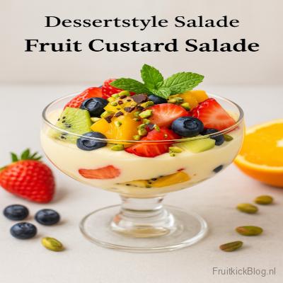 Fruit Custard Salade 9 Fruit Custard salade met romige custard en fruit ā dessertstyle fruitsalade