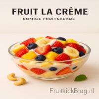 Fruit La Crème – Romige Fruitsalade 5 Fruit La Crème bowl met romige yoghurt en vers fruit – luxe fruitsalade recept.