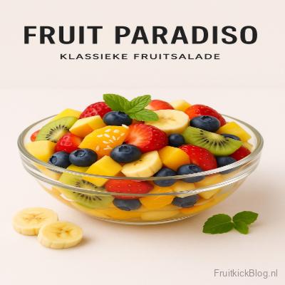 Fruit Paradiso - Klassieke Fruitsalade 4 Fruit Paradiso fruitsalade met tropisch en klassiek fruit – frisse gezonde salade