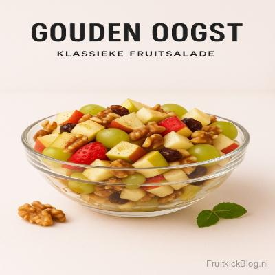 Gouden oogst - Klassieke Fruitsalade 6 Gouden Oogst fruitsalade met kleurrijk fruit – frisse en klassieke fruitsalade