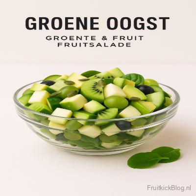 FruitkickBlog.nl : Groene Oogst fruitsalade met groente en fruit – gezonde en voedzame salade.