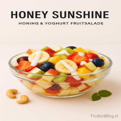 Honey Sunshine – Honing & Yoghurt Fruitsalade 6 Honey Sunshine bowl met honing, yoghurt en vers fruit – frisse en gezonde salade