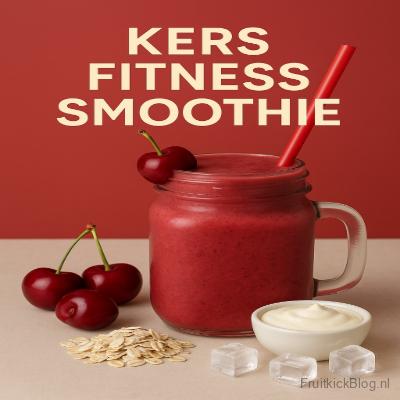 Kers Fitness Smoothie 4 Kers Fitness Smoothie – eiwitrijke smoothie met kersen, perfect voor fitness en herstel