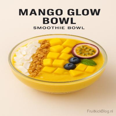 Mango Glow Bowl - Smoothie Bowl 2 Mango Glow Bowl met tropische mango en fruit – frisse smoothie bowl