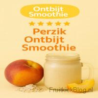 Perzik Ontbijt Smoothie 3 Smoothie met frisse perzik, ideaal voor een energieke start van de ochtend