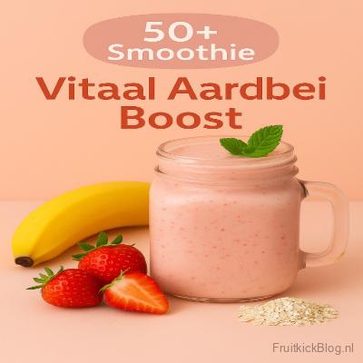 Vitaal Aardbei Boost Smoothie 10 Shot smoothie Vitaboost Aardbei Boost met aardbeien en een geconcentreerde vitaminemix