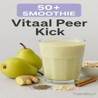 Vitaal Peer Kick Smoothie - Fruitkickblog 2 Vitale Peer Kick Smoothie – gezonde smoothie met peer, speciaal voor 50+