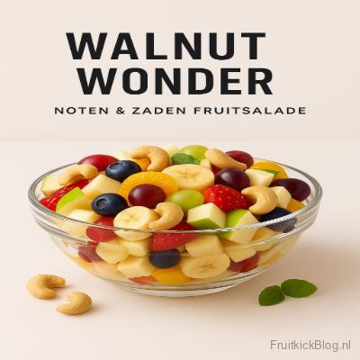 Walnut Wonder 4 Gezonde salade met noten, zaden en vers fruit – eiwitrijke en vezelrijke maaltijd