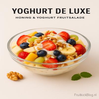 Yoghurt de Luxe – Honing & Yoghurt Fruitsalade 8 Yoghurt de Luxe met honing en fruit – romige en gezonde yoghurt salade