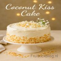 Coconut Kiss Cake - Feest Baksels 4 Coconut Kiss Cake – zachte cake met kokos en een vleugje vanille, feestelijk en tropisch tegelijk