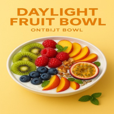 Day Light Fruit Ontbijt Bowl 1 Daylight Bowl met fruit en superfoods – lichte en gezonde ontbijtbowl.