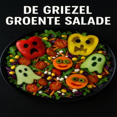 De Griezel Groente Salade - Halloween 4 De Griezelige Groente Salade – Halloween salade met groente vruchten en een spooky twist.