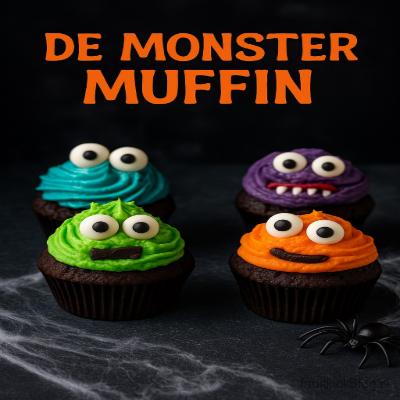 De Monster Muffin - Halloween 7 De Monster Muffin – vrolijke muffin met monsterdecoratie voor een griezelig Halloween feest.