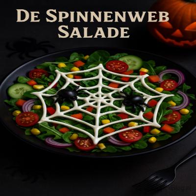 De Spinnenweb Salade - Halloween 5 De Spinnenweb Salade – creatieve Halloween fruitsalade met spinnenweb thema