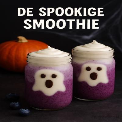De Spookige Smoothie - Halloween 10 De Spookige Smoothie – romige Halloween smoothie met fruit en een vleugje mysterie.