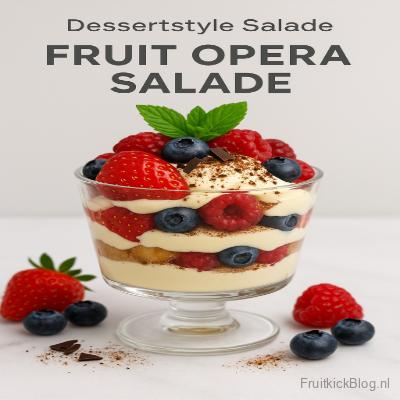 Fruit Opera salade met luxe fruitlagen – elegante dessertstyle fruitsalade