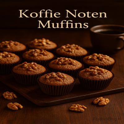 Koffie Noten Muffins - Fruitkick Bakkerij 3 Heerlijke luchtige muffins met de rijke smaak van koffie en een knapperige nootmix. Perfect bij de ochtendkoffie of als zoete traktatie in de middag.