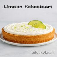 Limoen Kokostaart – frisse taart met limoen en kokos, tropische smaakvolle cake uit de bakkerij.