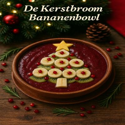De Kerstboom Bananen Bowl - Kerst Fruit Bowl