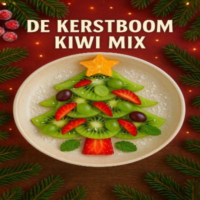 De Kerstboom Kiwi Mix - Kerst Fruitbowl 8 Een frisse, vrolijke fruit bowl in de vorm van een kerstboom, gemaakt met kiwi, aardbei, druiven en een vleugje munt. Super Gezond, licht en perfect als ontbijt, snack of feestelijke tafeldecoratie.