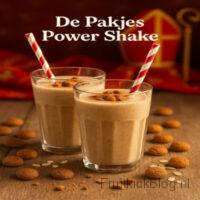De Pakjes Power Shake - Sinterklaas Smoothie 8 Een krachtige, energierijke shake vol feestelijke Sinterklaas Smaken! Met banaan, havermout, cacao en een snufje speculaaskruiden — ideaal voor na het sporten of een drukke pakjesavond.