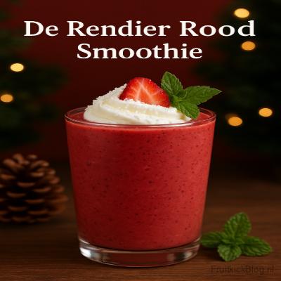 De Rendier Rood Smoothie - Kerst Smoothie 2 Een feestelijke, dieprode smoothie vol smaak en kleur — gemaakt met bessen, granaatappel en een vleugje vanille. Deze smoothie brengt de kersttafel tot leven met zijn warme tinten en frisse, fruitige smaak.