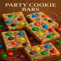 Party Cookie Bars - Fruitkick Bakkerij 2 Zachte, chewy koekrepen met witte chocolade, M&M’s en een vleugje vanille. Ideaal voor feestjes, traktaties of gewoon als vrolijk tussendoortje.