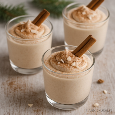 Kaneel Mousse - Kerst gebakjes 3 Een zijdezachte mousse met warme kaneelsmaak en een vleugje vanille. Perfect als licht en elegant kerstgebakje.